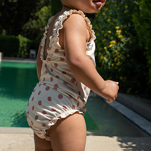 Детский купальник Konges Slojd "Collette Dot Rose", красный горох